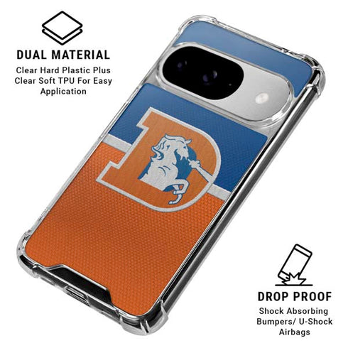 NFL Denver Broncos Vintage Google Pixel 10 Clear Case
